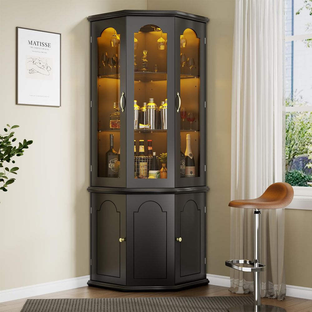 Corner Bar Cabinet w LED Light - Home & Bathroom Building Products Pte Ltd Photos recensie en prijs